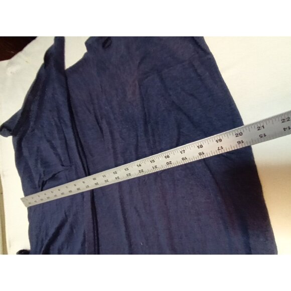 Boden Womens Open Front Cardigan Sweater 14 Blue 3/4 Sleeve Pockets Lightweight - Picture 6 of 8